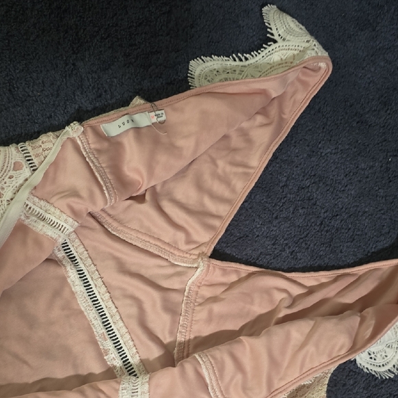 Lush Cream Lace Mini Dress - Picture 4 of 8